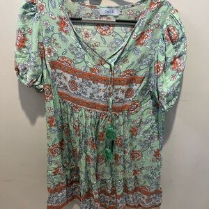 Deli. S Green and Orange Floral Dress
